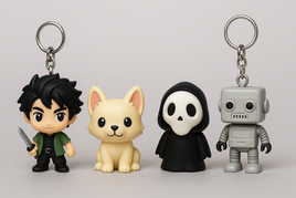 Keychain collectibles and mini figures for anime, gaming, and pop-culture collectors