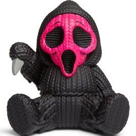 “Ghost Face Pink Face vinyl figure Handmade by Robots — front view”
