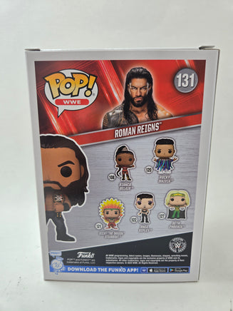 Funko Pop Roman Reigns #131 WWE vinyl figure collectible in box.
