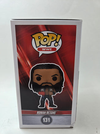Funko Pop Roman Reigns #131 WWE vinyl figure collectible in box.