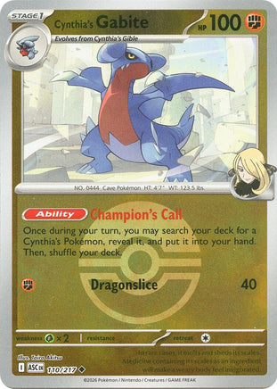 Cynthia's Gabite (Poke Ball)