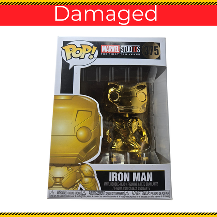 Funko Pop Iron Man #375 Marvel vinyl figure collectible in box.
